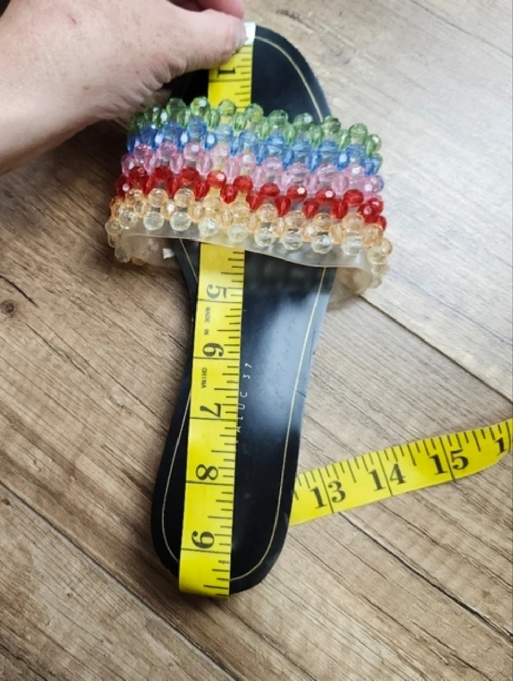 Zara Women's TRF Rainbow Beads  slip-on sandals Slide Flip Flops 37 / 6.5 - Picture 11 of 14